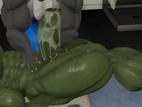 Muscle furry gator massage