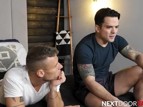 Gorgeous stepbro teaches hunk how to top - justin matthews, dakota payne - nextdoortaboo